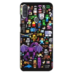 Чехол майнкрафт для Samsung Galaxy A11 (A115) (Все персонажи)