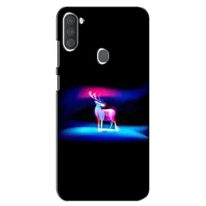 Силиконовый бампер с картинкой животных для Samsung Galaxy A11 (A115) (Яркий олень)