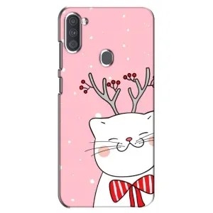 Чехол на тематику: Коты для Samsung Galaxy A11 (A115) (Зимний кот)