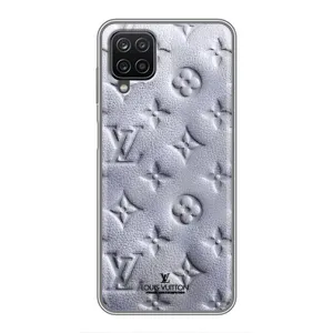 Текстурный Чехол Louis Vuitton для Самсунг Галакси А12 (Белый ЛВ)