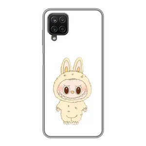 Чехол с принтом Лабубу для Samsung Galaxy A12 (Бежевый Лабубу)