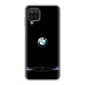 Силіконовий бампер з картинкою машини на Samsung Galaxy A12 (Чорний BMW)