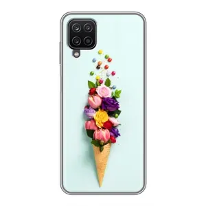 Чохли з тематикою "КВІТИ" на Samsung Galaxy A12 (Квітка-морозиво)