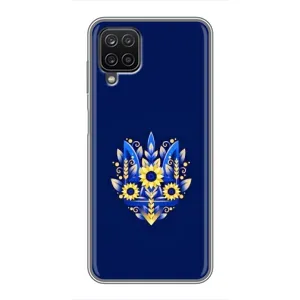 Чехол Укр Символика для Samsung Galaxy A12 (Цветущий Герб)