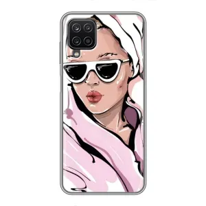 Чехол с картинкой Модные Девчонки Samsung Galaxy A12 (Девушка в халате)