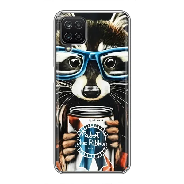 Чехол с рисунком «Енот в очках» для Samsung Galaxy A12 Чехол с рисунком «Енот в очках» для Samsung Galaxy A12