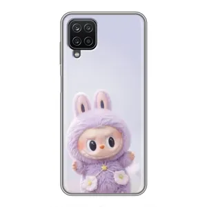 Чехол с принтом Лабубу для Samsung Galaxy A12 (Фиолетовый Лабубу)
