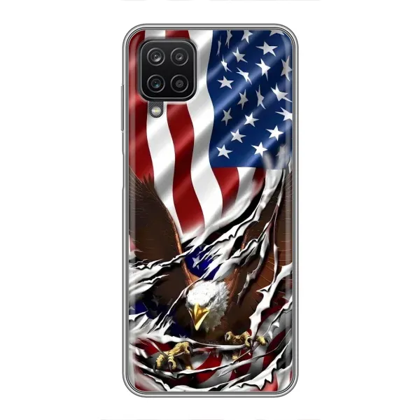 Чехол с рисунком «Флаг USA» для Samsung Galaxy A12 Чехол с рисунком «Флаг USA» для Samsung Galaxy A12
