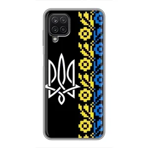 Силіконовый Чохол на Samsung Galaxy A12 (Герб и вишиванка)
