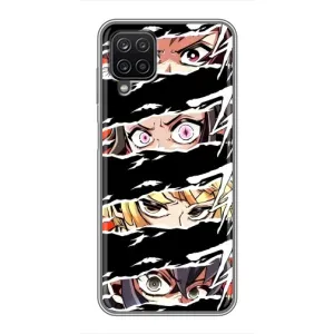 Силиконовые чехлы с глазами Anime для Самсунг Галакси А12 (Глаза на чорном)