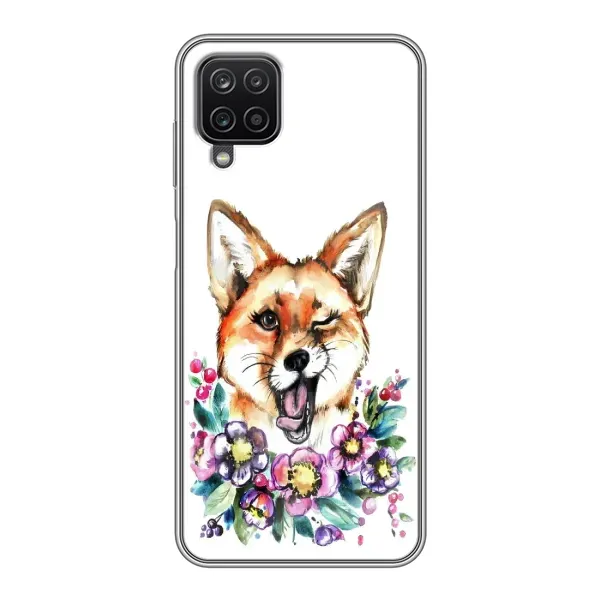 Чехол с рисунком «Хитрая лиса» для Samsung Galaxy A12 Чехол с рисунком «Хитрая лиса» для Samsung Galaxy A12