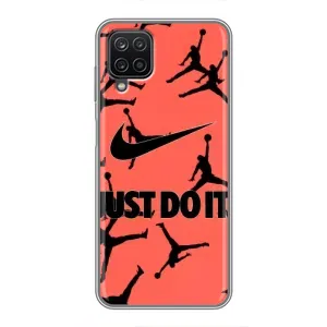Силиконовый Чехол Nike Air Jordan на Самсунг Галакси А12 (Just Do It)