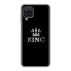 Чехол (Корона на чёрном фоне) для Самсунг Галакси А12 (KING)