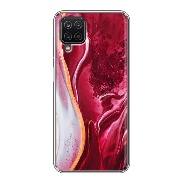 Чехол с рисунком «Красный мрамор» для Samsung Galaxy A12 Чехол с рисунком «Красный мрамор» для Samsung Galaxy A12