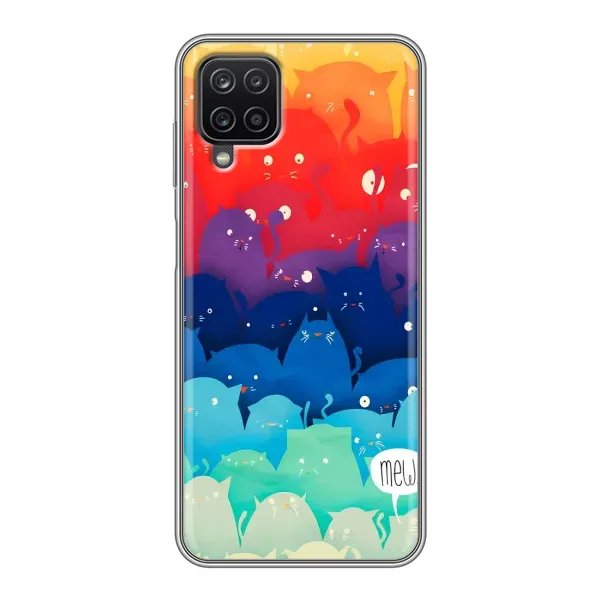 Чехол с рисунком «Mew» для Samsung Galaxy A12