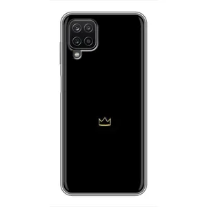 Чехол (Корона на чёрном фоне) для Самсунг Галакси А12 (Мини корона)