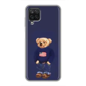 Чехлы Мишка Тедди для Самсунг Галакси А12 (Мишка USA)