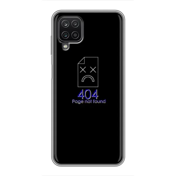 Чехол с рисунком «Ошибка 404» для Samsung Galaxy A12 Чехол с рисунком «Ошибка 404» для Samsung Galaxy A12