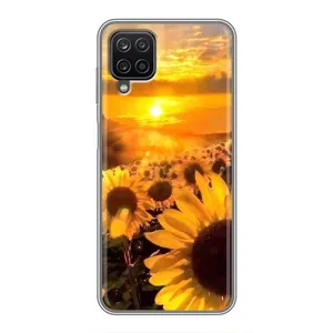Чохол з Квітами для Samsung Galaxy A12 (поле соняшників)