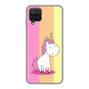 Чехол Unicorn на Samsung Galaxy A12 (Радужный Единорог)