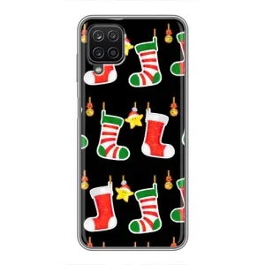 Силиконовый бампер на рождество для Samsung Galaxy A12 (Рождественские подарки)
