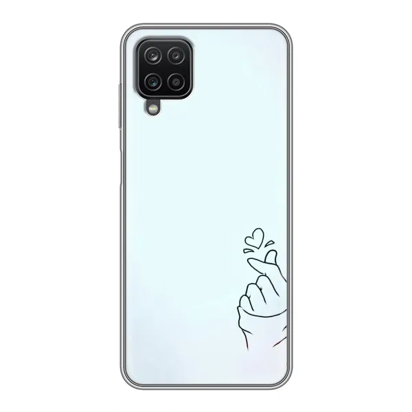 Чехол с рисунком «Сердце на голубом» для Samsung Galaxy A12 Чехол с рисунком «Сердце на голубом» для Samsung Galaxy A12