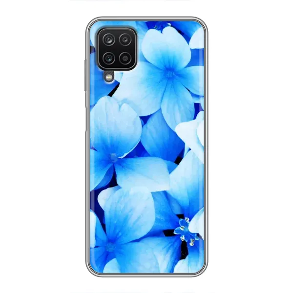 Чехол с рисунком «Синие цветы» для Samsung Galaxy A12 Чехол с рисунком «Синие цветы» для Samsung Galaxy A12