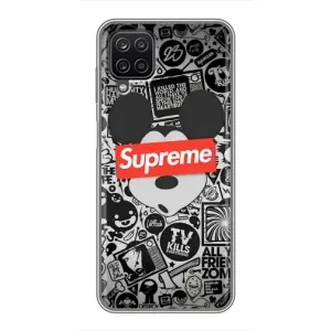 Чехол с Брендами одежды на Самсунг Галакси А12 (Supreme Маус)