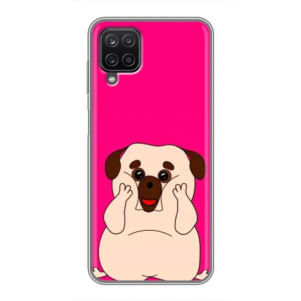 Чехол с рисунком «Веселый Мопсик» для Samsung Galaxy A12 Чехол с рисунком «Веселый Мопсик» для Samsung Galaxy A12