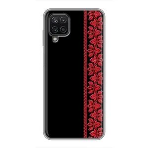 Силиконовый Чехол на Samsung Galaxy A12 с картинкой Вышиванки