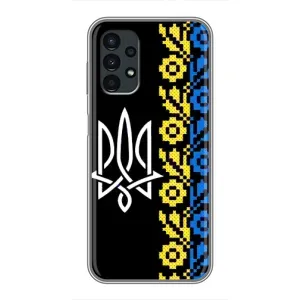 Силиконовый Чехол на Samsung Galaxy A13 (4G) (Герб и вышыванка)