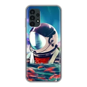 Силиконовый Чехол с принтом "Космонавты" на Samsung Galaxy A13 (4G) (Космонавт в воде)