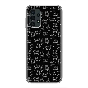 Чохол на тематику: Коти для Samsung Galaxy A13 (4G) (Котики на чорному)