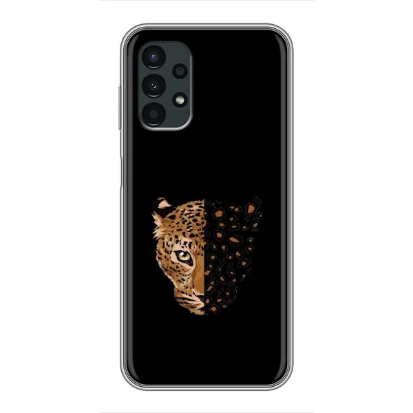 Чехол с рисунком «Леопард на черном» для Samsung Galaxy A13 (4G)