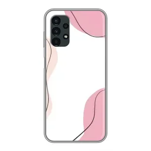 Чехол цветочный дизайн для Samsung Galaxy A13 (4G) (Розовый фон)