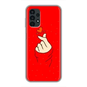 Чехлы (Знак сердечка) на Samsung Galaxy A13 (4G) (Сердце на красном)