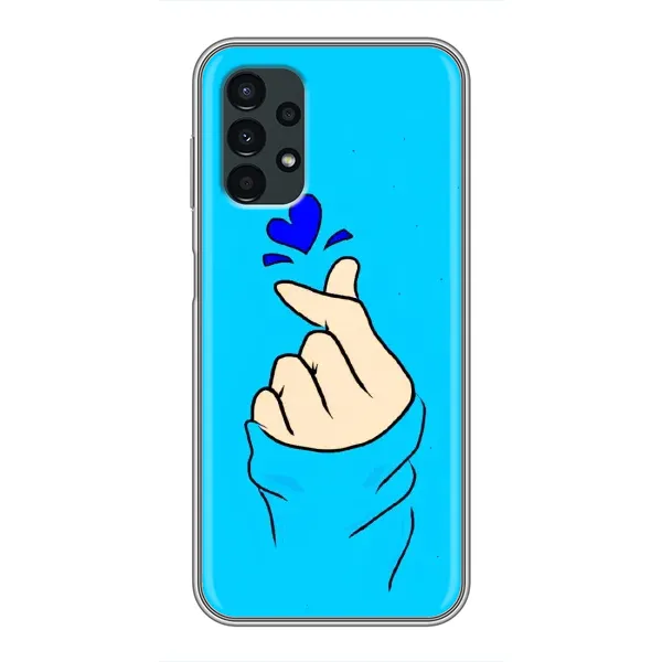 Чехол с рисунком «Сердце на синем» для Samsung Galaxy A13 (4G)