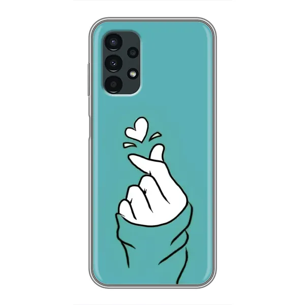 Чехол с рисунком «Сердечко на бирюзовом» для Samsung Galaxy A13 (4G)