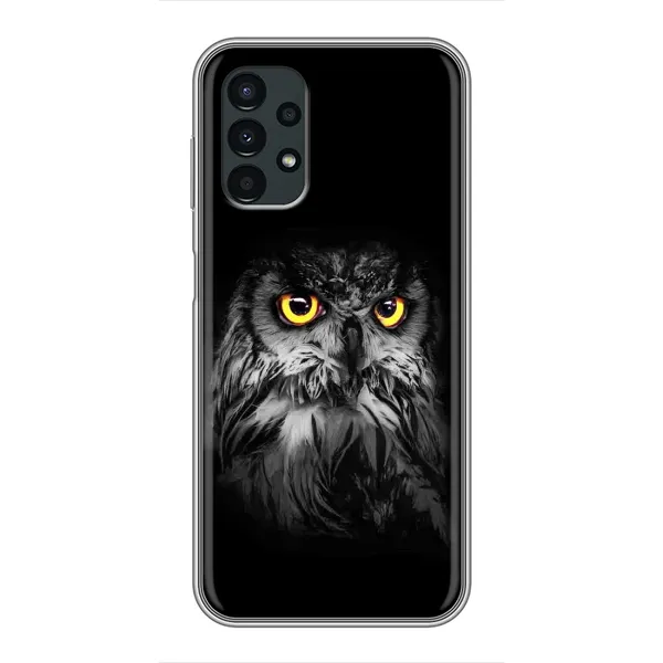 Чехол с рисунком «Сова на чёрном» для Samsung Galaxy A13 (4G) Чехол с рисунком «Сова на чёрном» для Samsung Galaxy A13 (4G)