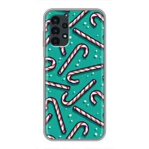 Силиконовый бампер на рождество для Samsung Galaxy A13 (5G) (Леденцы)