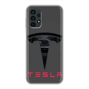 Силіконовий бампер з картинкою машини на Samsung Galaxy A13 (5G) (Logo TESLA)