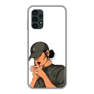 Силіконовый Чохол на Samsung Galaxy A13 (5G) з картинкой Модных девушек (У зеленому)