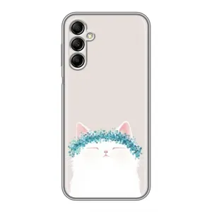 Чехол на тематику: Коты для Samsung Galaxy A14 5G (Белый котик)