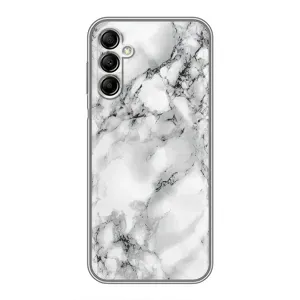 Чехол с текстурой Мрамора на Самсунг Гелекси А14 (5G) (Белый мрамор)