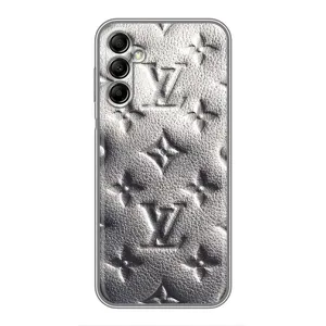 Текстурный Чехол Louis Vuitton для Самсунг Гелекси А14 (5G) (Бежевый ЛВ)