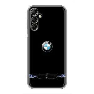 Силиконовый бампер с картинкой машины на Samsung Galaxy A14 5G (Черный BMW)
