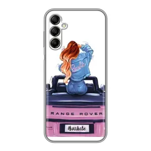 Силиконовый Чехол на Samsung Galaxy A14 5G с картинкой Стильных Девушек (Девушка на машине)