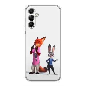 Силиконовый чехол с принтом Зоотрополіс для Samsung Galaxy A14 5G (Джуди и Ник)