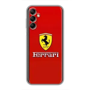 Силиконовый бампер с картинкой машины на Samsung Galaxy A14 5G (Ferrari Logo)