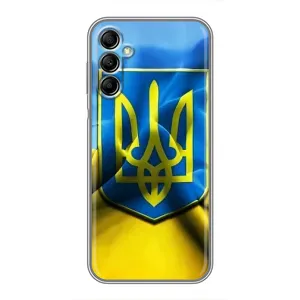 Чехол с картинкой (Патриотический ГЕРБ) на Samsung Galaxy A14 5G (Герб и Флаг Украины)